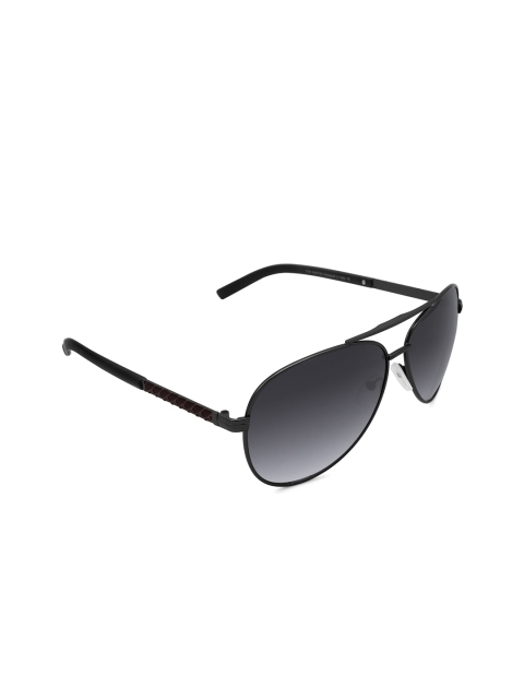 

Tom Martin Unisex Grey Lens & Black Aviator Sunglasses with UV Protected Lens TM-1715SM-B