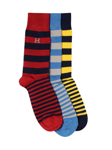 

HARVARD Men Set of 3 Above Ankle-Length Socks, Blue