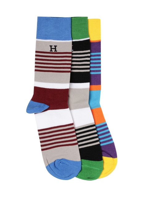 

HARVARD Men Set of 3 Striped Crew Socks, Multi