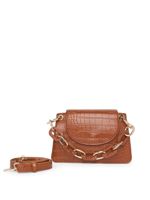 

CERIZ Tan Textured Sling Bag