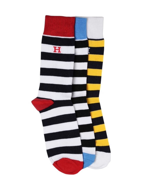 

HARVARD Men Set of 3 Striped Crew Socks, Multi