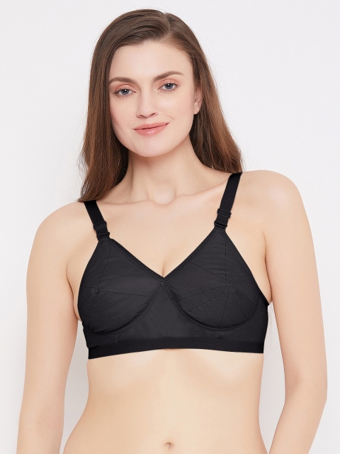 

Klassik Black Solid Non-Wired Non Padded Everyday Bra KLBLKGEET