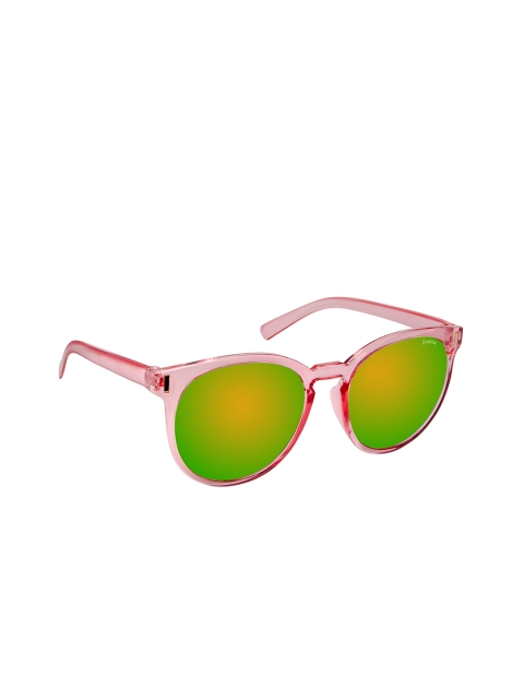

Cardon Unisex Green Lens Round Sunglasses with Polarised and UV Protected Lens SGCD209, Pink