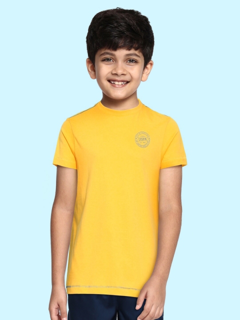 

U.S. Polo Assn. Kids Boys Yellow Pure Cotton Lounge T-shirt
