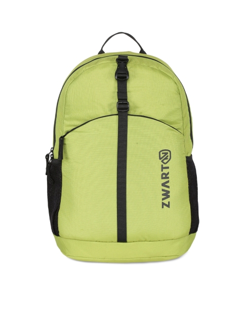 

Zwart Unisex Green & Black Backpack with Compression Straps
