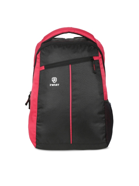 

Zwart Unisex Black & Red Colourblocked Backpacks