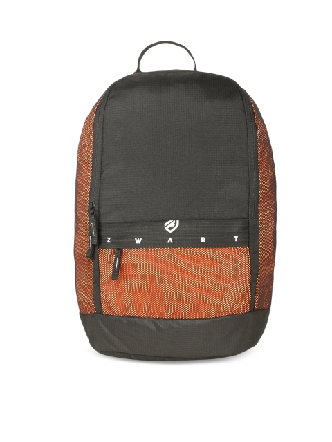 

Zwart Unisex Orange & Black Textured Backpacks