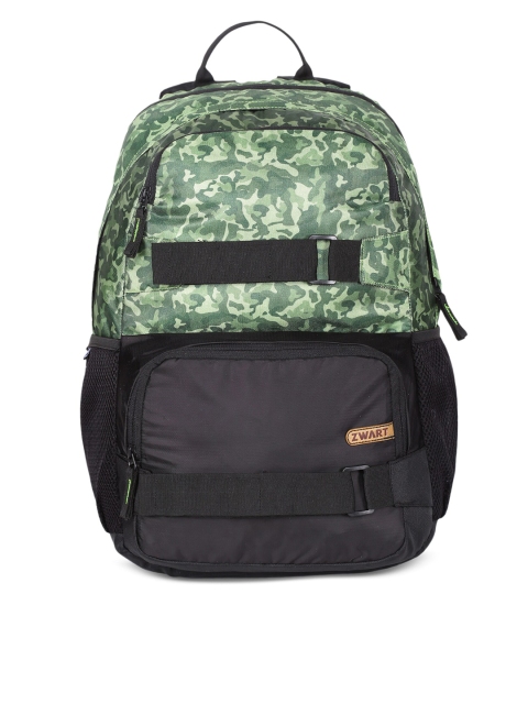 

Zwart Unisex Green & Black Camouflage Backpacks