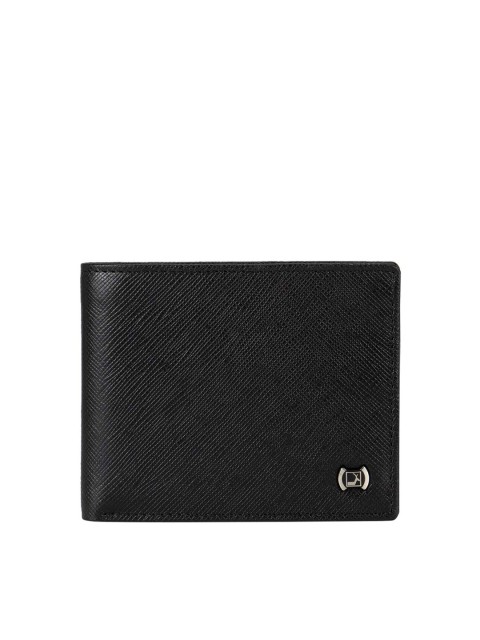 

Da Milano Men Black RFID ProtectedTextured Leather Two Fold Wallet