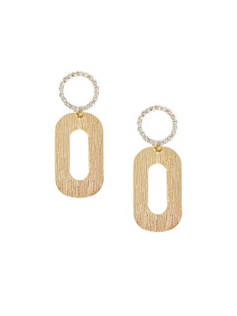 

Foxy Sperks Gold-Toned Contemporary Handcrafted Drop Earrings