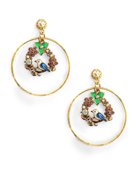 

Foxy Sperks Gold-Toned Contemporary Hoop Earrings