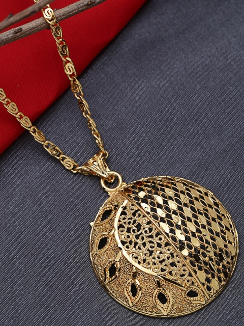 

ZeroKaata Gold-Plated Alloy Ethnic Pendant Necklace