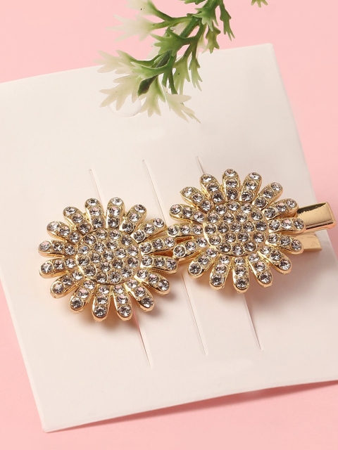 

The Magic Wand Gold-Toned Embellished Alligator Hair Clip