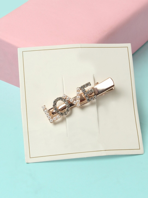 

The Magic Wand Gold-Toned Embellished Alligator Hair Clip