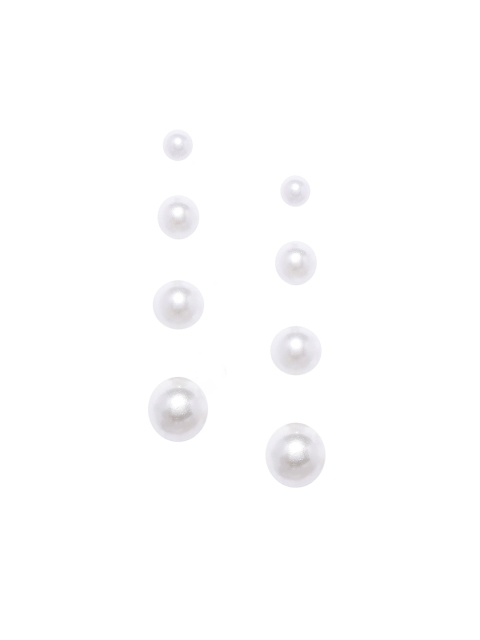 

OOMPH White Set Of 4 Contemporary Studs