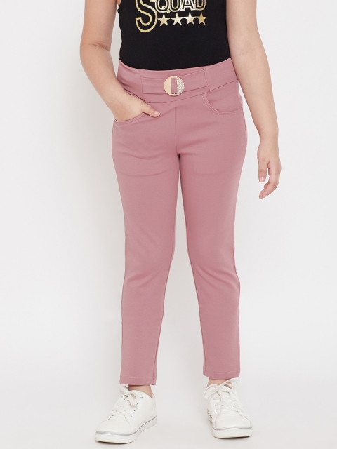 

Baani Creations Girls Pink Solid Treggings