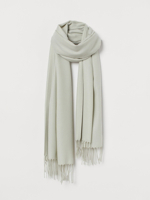 

H&M Women Green Solid Woven Scarf