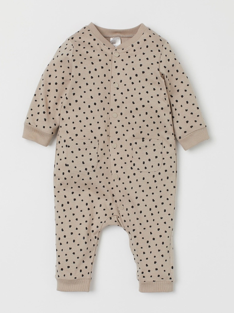 

H&M Boys Beige Printed Jersey All-In-One Suit, Multi