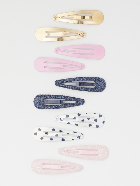 

H&M Girls Blue 10-Pack Hair Clips, Pink
