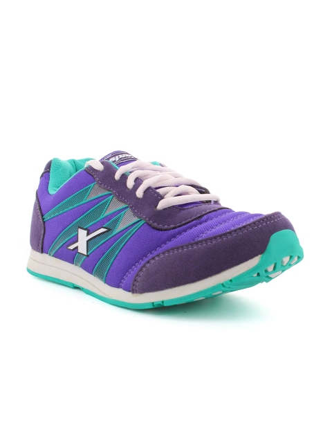 

Sparx Women Purple & Green Textile Running Shoes