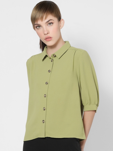 

ONLY Women Green Casual Shirt