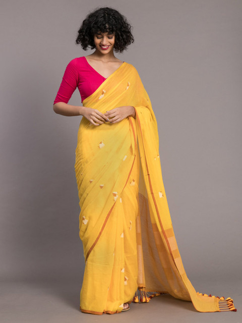 

Suta Yellow Printed Pure Cotton Saree