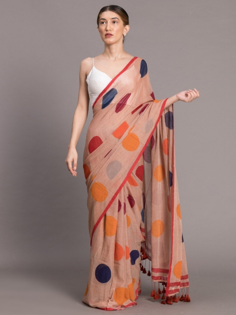 

Suta Brown Printed Pure Cotton Saree