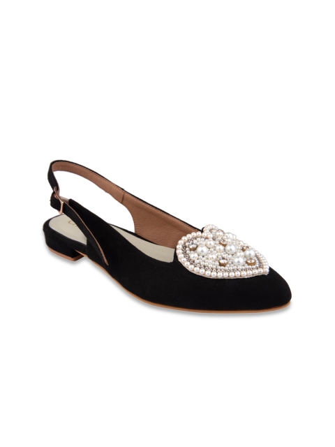 

CHINI C Women Black Solid Ballerinas