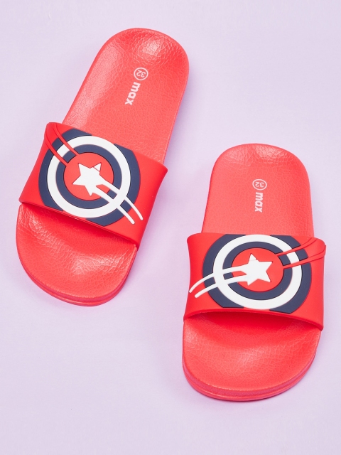 

max Boys Red & Blue Captain America Embellished Sliders