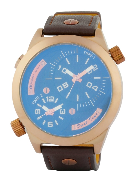 

Daniel Klein Men Blue & Brown Analogue Watch DK10093-1