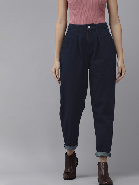 

ONLY Women Blue Relaxed Fit High-Rise Jeans