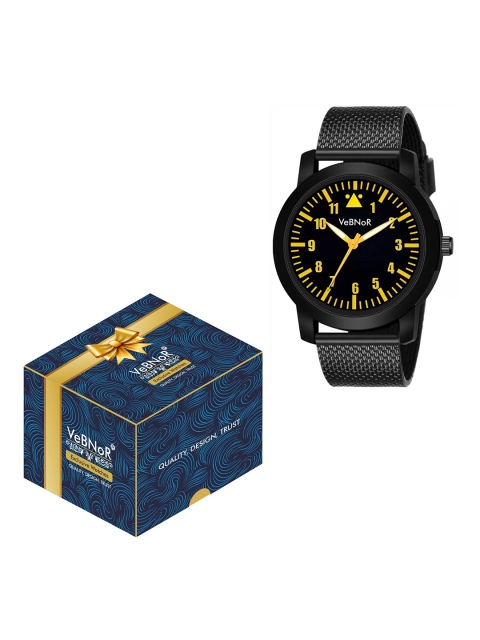 

VeBNoR Boys Yellow Analogue Watch