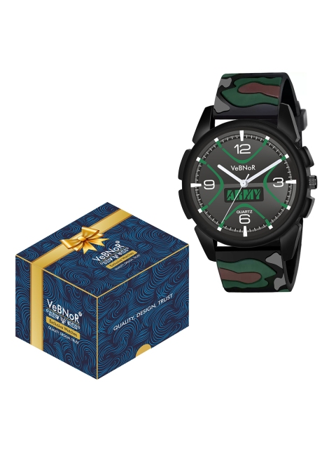 

VeBNoR Boys Black Analogue Watch