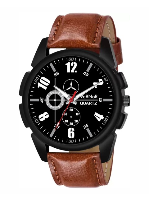 

VeBNoR Boys Black Analogue Watch