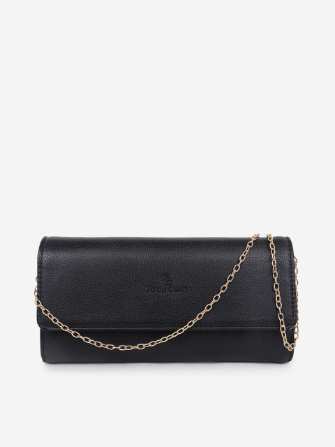 

Stropcarry Black Solid Foldover Clutch