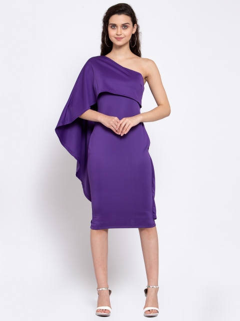 

iki chic Women Purple Solid Bodycon Dress