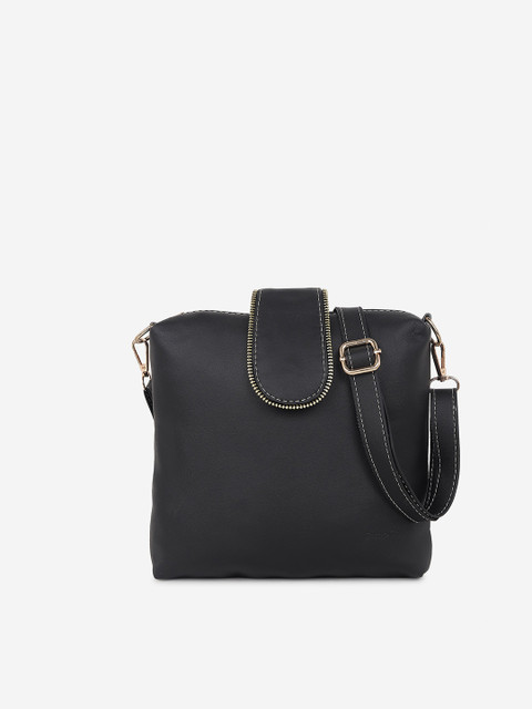 

Stropcarry Black Solid Sling Bag