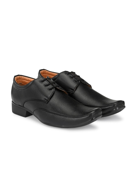

Absolutee Shoes Men Black Textured Formal Derbys
