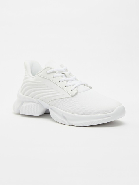 

shoexpress Women White Textile Running Shoes