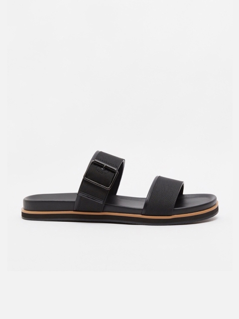 

shoexpress Men Black Solid Slip-On