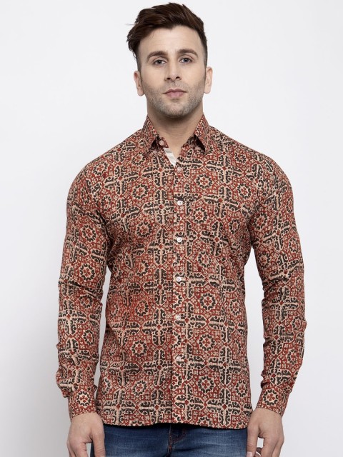 

Wintage Men Multicoloured Regular Fit Printed Cotton Casual Shirt, Multi