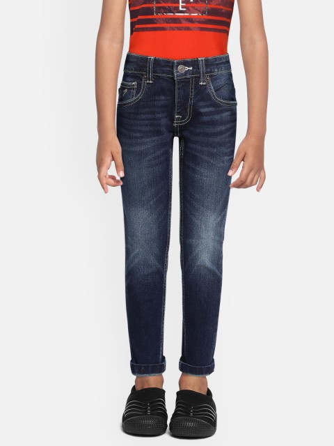 

Indian Terrain Boys Blue Light Fade Regular Fit Mid Rise Clean Look Jeans