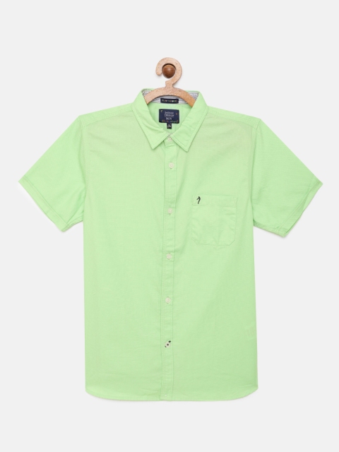 

Indian Terrain Boys Green Regular Fit Pure Cotton Casual Shirt