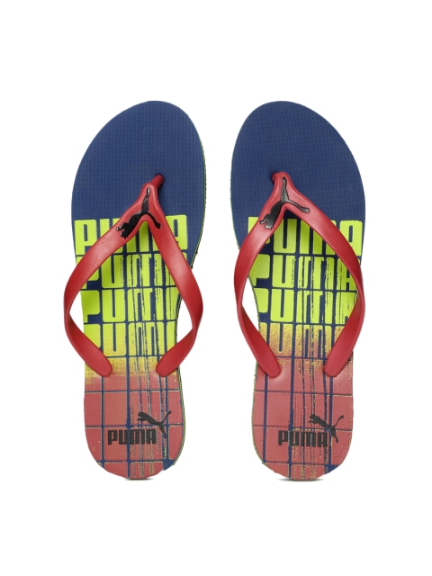 

PUMA Men Red & Blue Printed Flip-Flops
