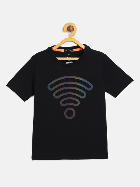 

Indian Terrain Boys Black Printed T-shirt