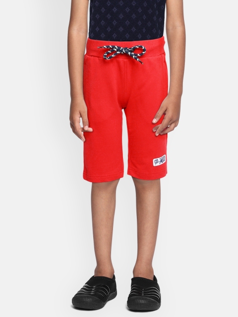 

Indian Terrain Boys Red Pure Cotton Mid-Rise Regular Shorts