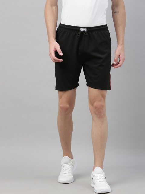 

Bushirt Men Black Solid Regular Fit Sports Shorts