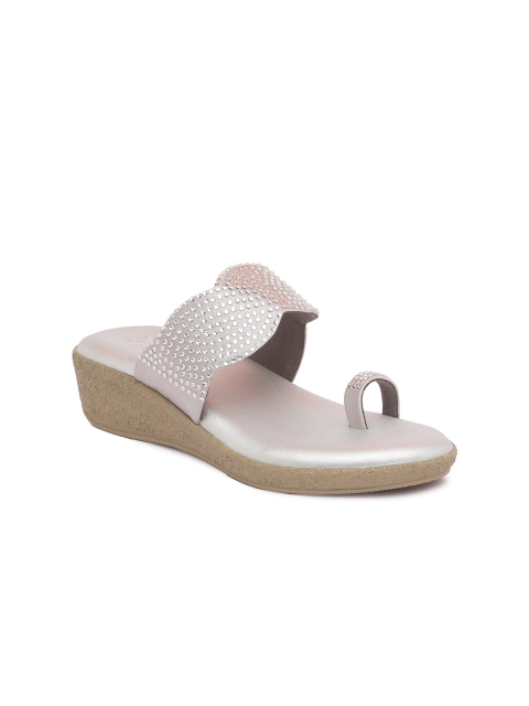 

Sole To Soul Women Silver-Toned Embellished Sandals
