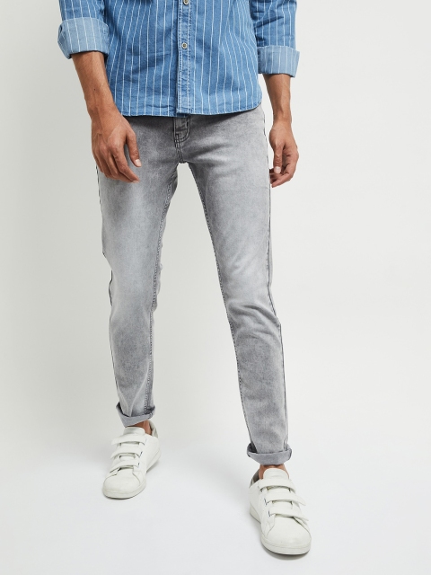 

max Men Grey Skinny Fit Jeans