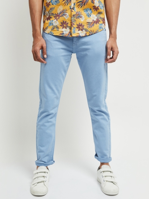 

max Men Blue Slim Fit Mid-Rise Clean Look Jeans